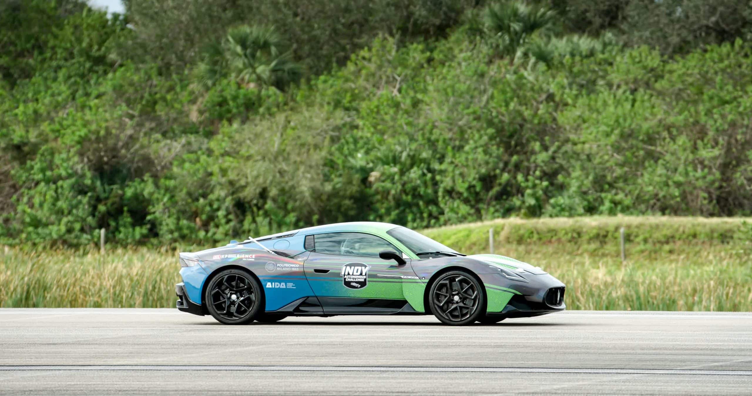 Driverless Maserati MC20 breaks speed record, reaches 197.7 mph on NASA runway