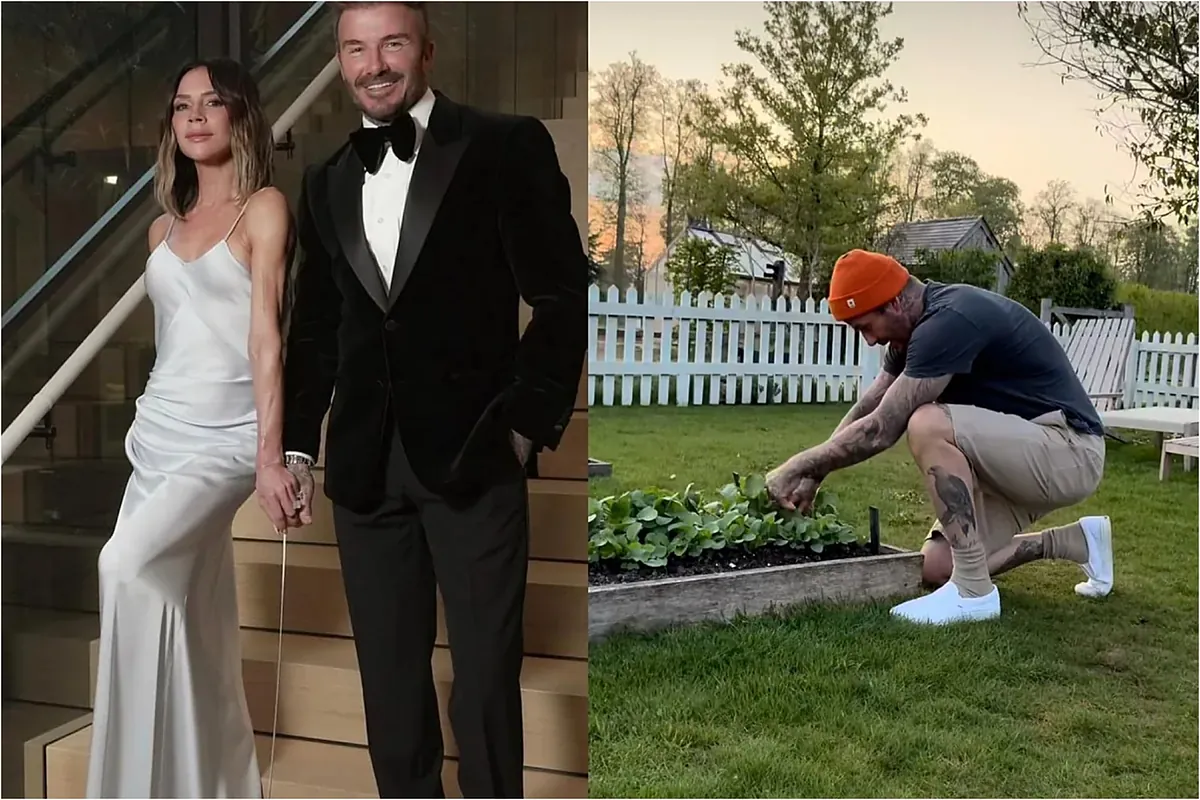 Victoria Beckham laughs at David Beckham's gardening look in funny video
