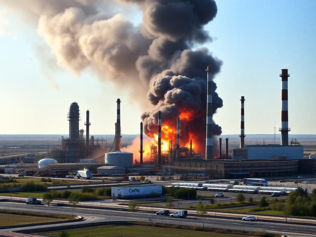 What caused the Valero oil refinery explosion in Port Arthur, Texas?