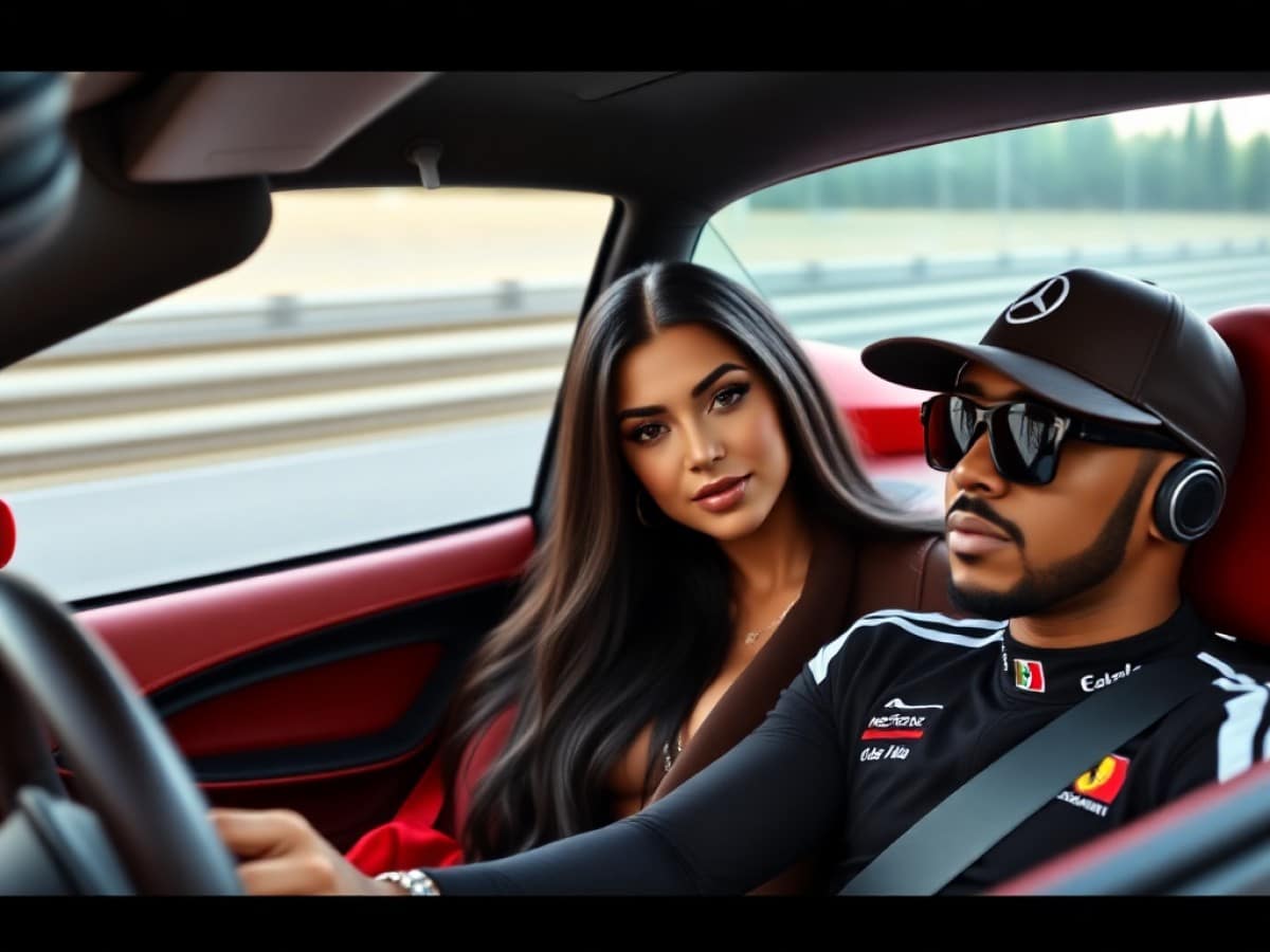 What the viral video of Kim Kardashian with Lewis Hamilton in a Ferrari confirms