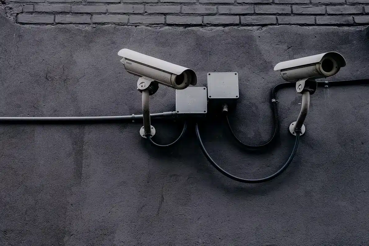 Persona preoccupata per la sorveglianza della propria casa tramite telecamera