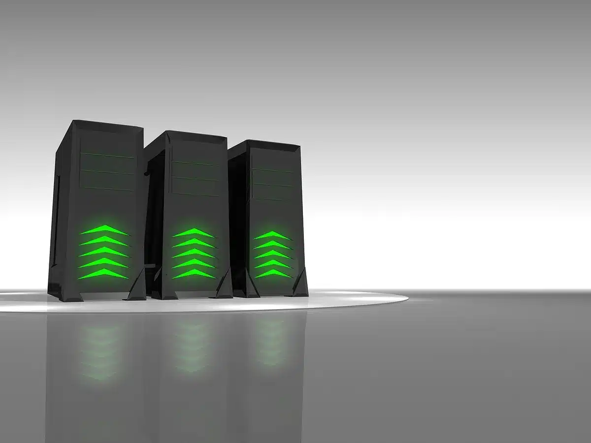 Server web con pannello di controllo che rappresenta siti basati su PHP