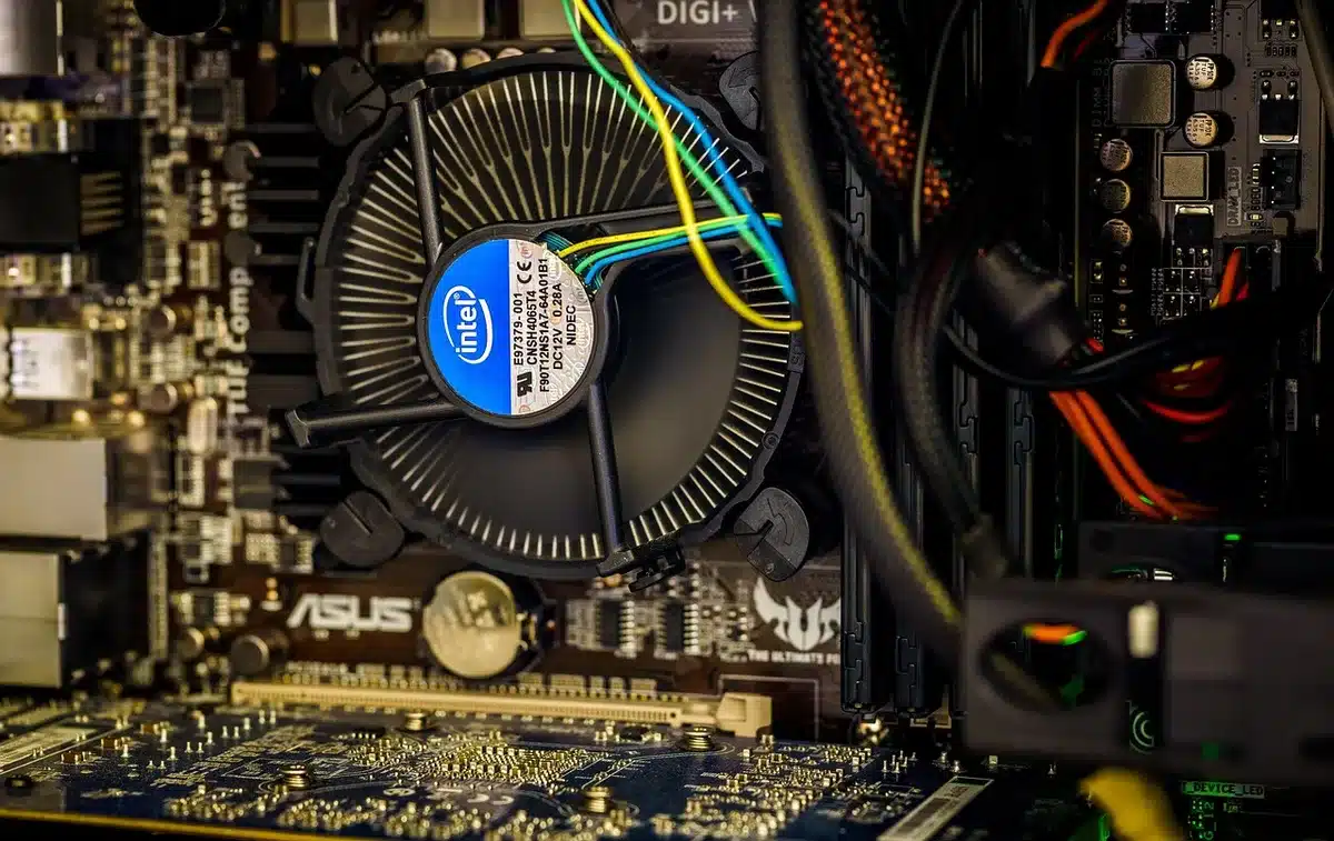 Persona che installa una CPU in un PC desktop